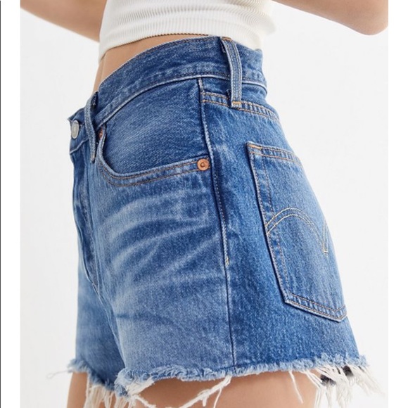 Levi’s 501 Mid Rise Denim Shorts - Picture 2 of 7